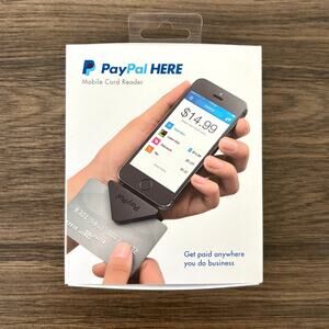 PayPal Here Triangular Aux Port Credit Card Reader with Original Box